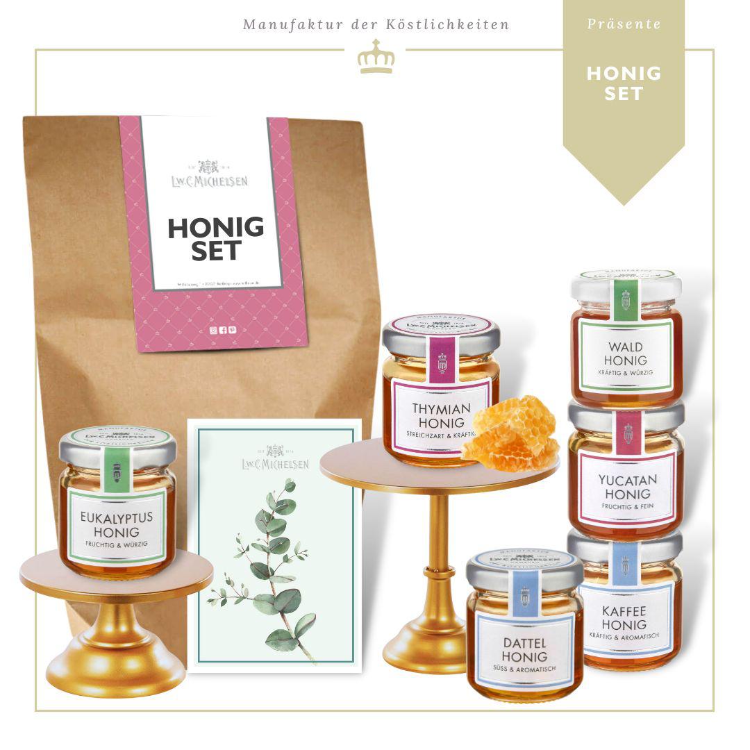 Mini Honig - Geschenktüte: Entdecke die Vielfalt mit sechs ausgewählten Honigsorten
