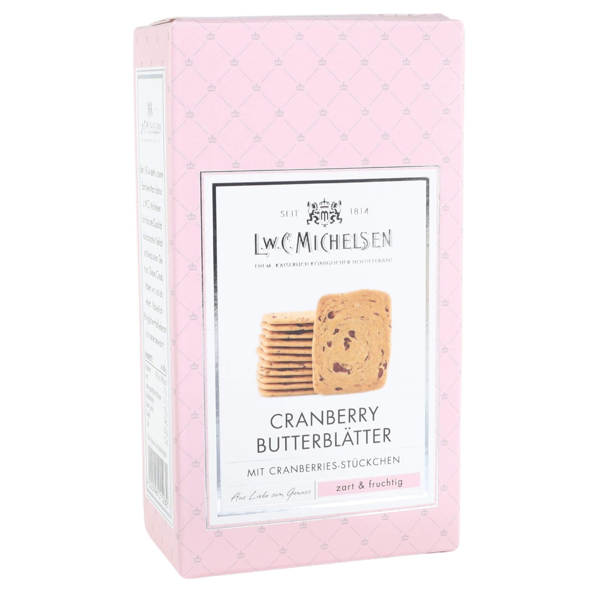 Cranberry-Butterblätter: Unsere Cranberry-Butterblätter sind ein wahres Meisterwerk der feinen Backkunst. Diese extra dünnen...