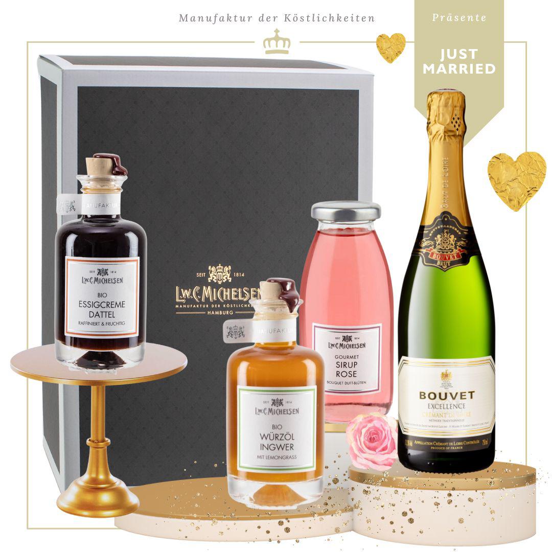 Just Married - Geschenkbox: Feinkostvergnügen für Hochzeitsmomente und mehr