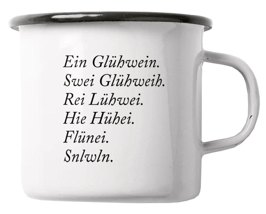 Glühwein-Becher - Ein Glühwein, Swei Glühweih, Rei Lühwei, Hie Hühei, Flünei, Snlwln.