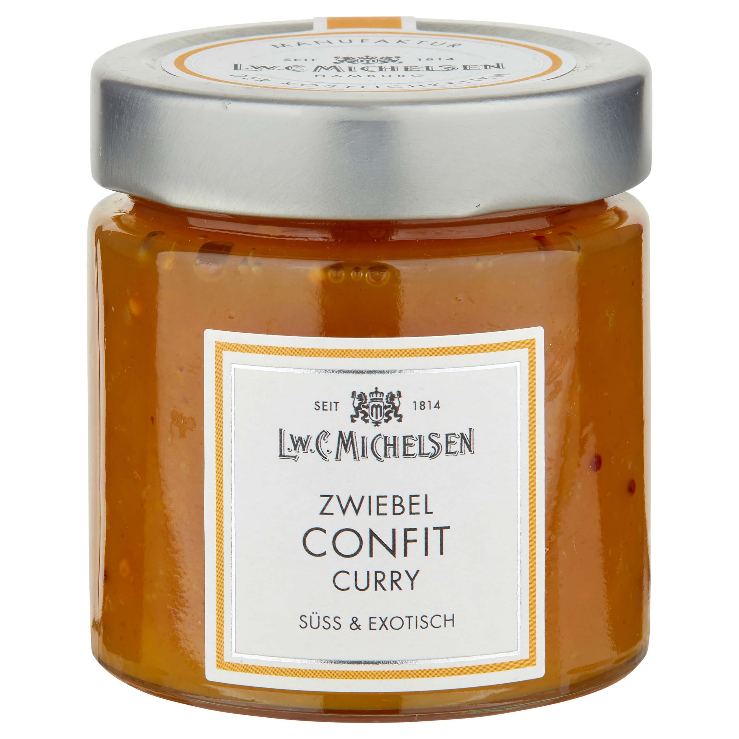 Zwiebel Confit mit Curry: Unser Zwiebel Confit mit Curry von L.W.C. Michelsen ist ein wahres Meisterwerk der Feinkost. Die...