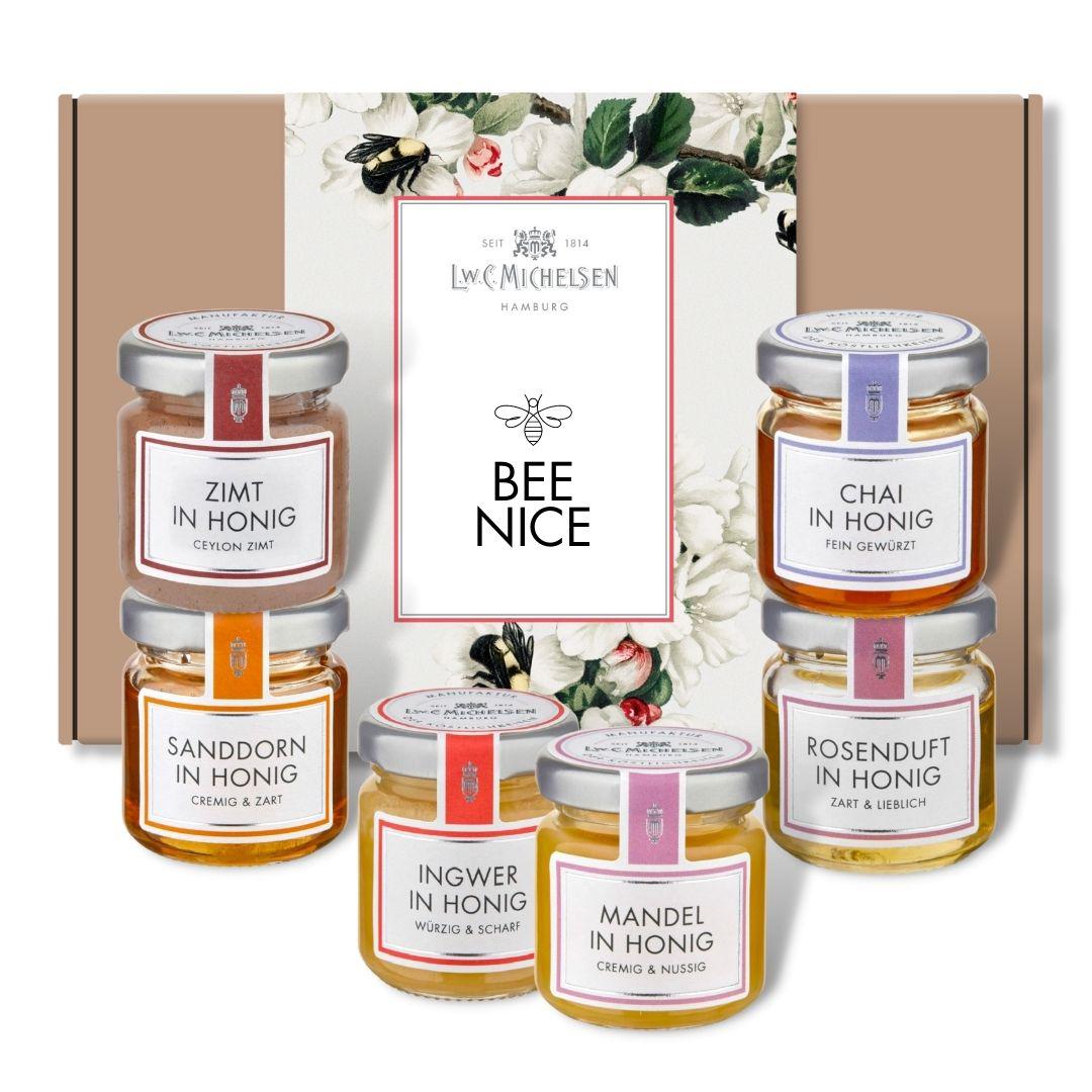 6er Set Honig Zubereitung - Geschenk-Schachtel: Probier-Set für Liebhaber feiner Honigspezialitäten