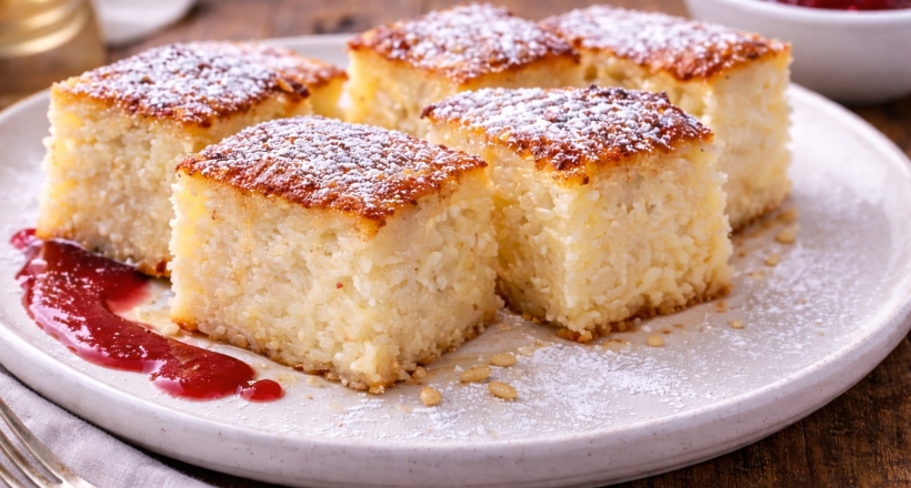 Gebackener Eierlikör-Reiskuchen