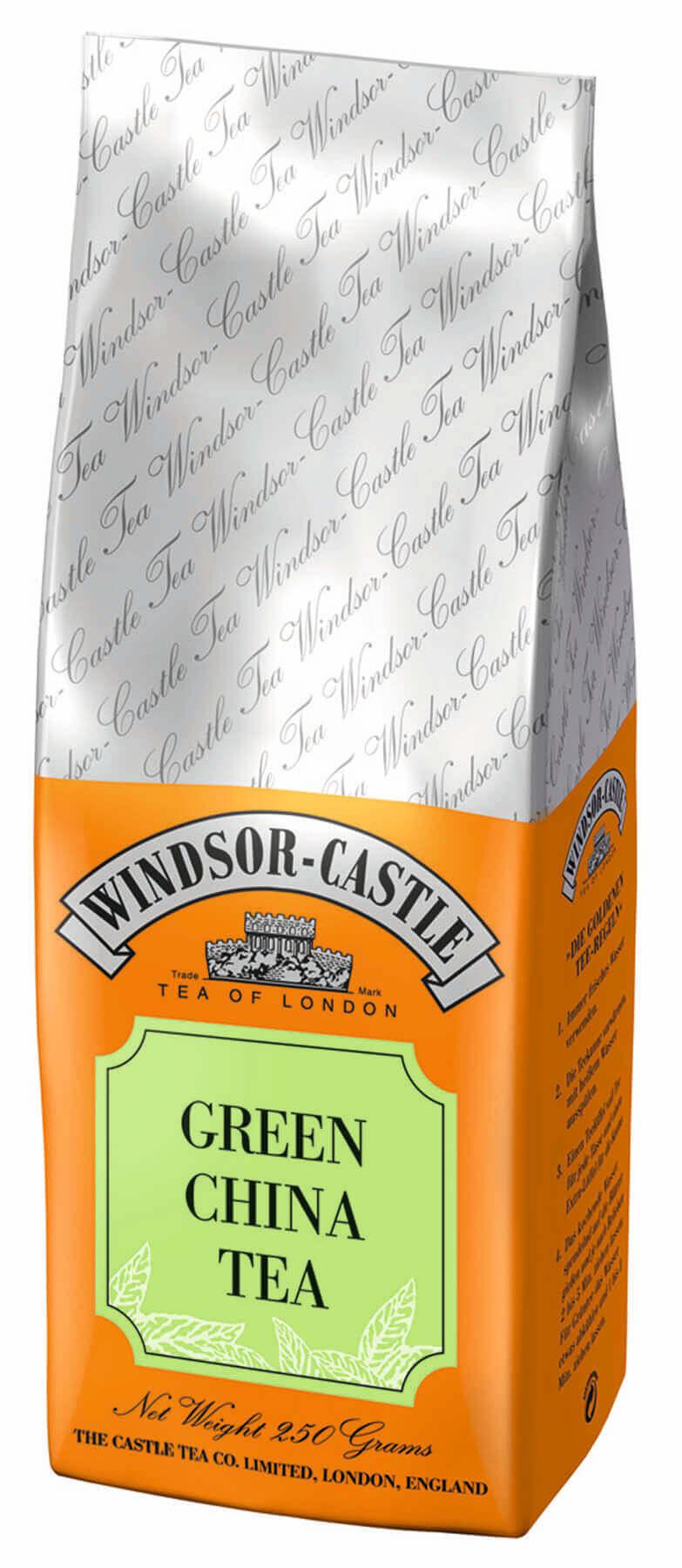 Windsor-Castle: Green China Tea 250g Tüte: Entdecken Sie den Windsor-Castle Green China Tea, einen kräftigen Grüntee aus dem...