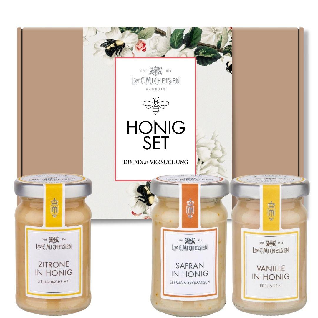 3er Set Honig No. 3 - Geschenk-Schachtel: Zarte und kräftige Honige für Feinschmecker