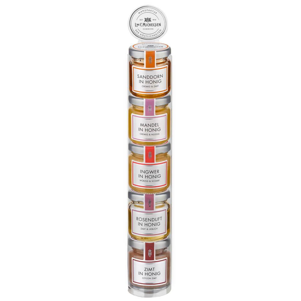 5er Turm Traditions-Honig -Mini-: Entdecken Sie unser exklusives 5er Turm Traditions-Honig -Mini-, ein wahres Fest für...