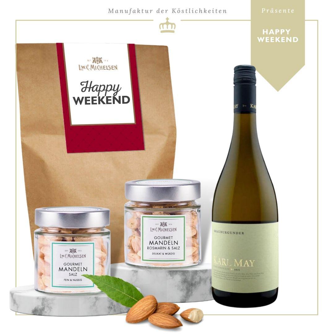 Happy Weekend - Geschenktüte: Feine Köstlichkeiten für genussvolle Wochenenden