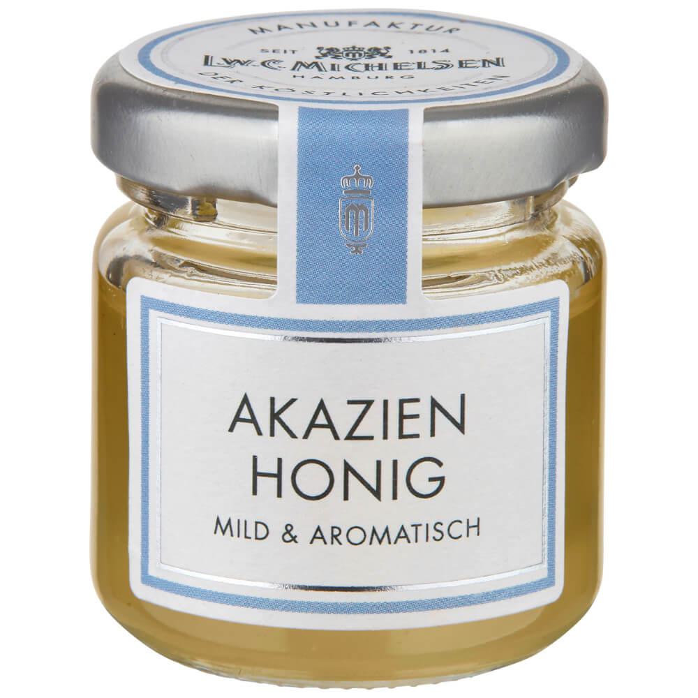 Akazien-Honig -Mini-: Der Akazienhonig von L.W.C. Michelsen ist ein wahres Meisterwerk der Feinkost. Seit 1814 steht unser...