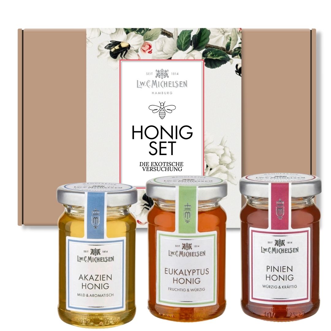3er Set Honig No. 2 - Geschenk-Schachtel: Honigvielfalt für süße Entdeckungsreisen