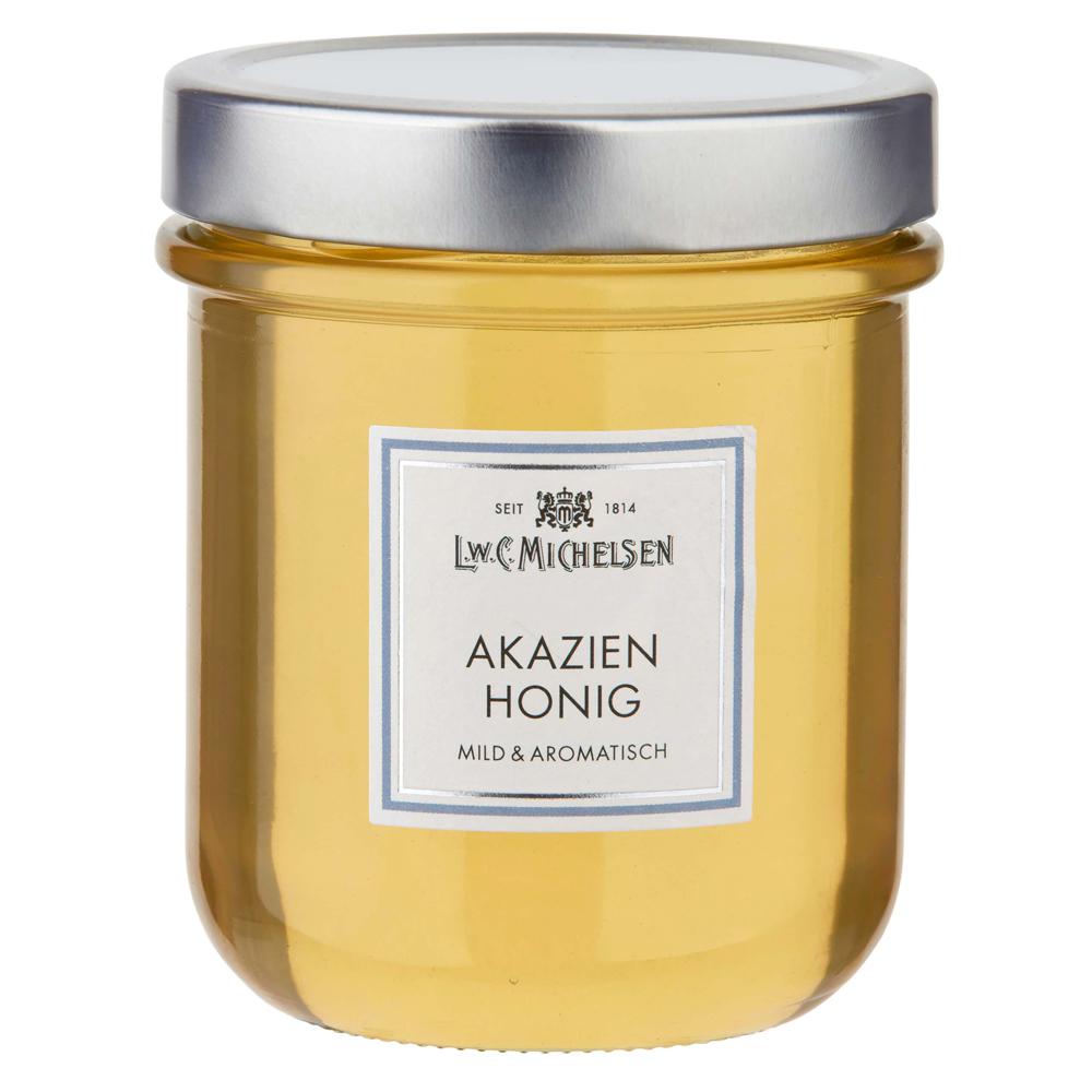 Akazien-Honig -Löffelglas- 500g: Tauchen Sie ein in die Welt des Akazienhonigs von L.W.C. Michelsen, einem wahren Genuss für...