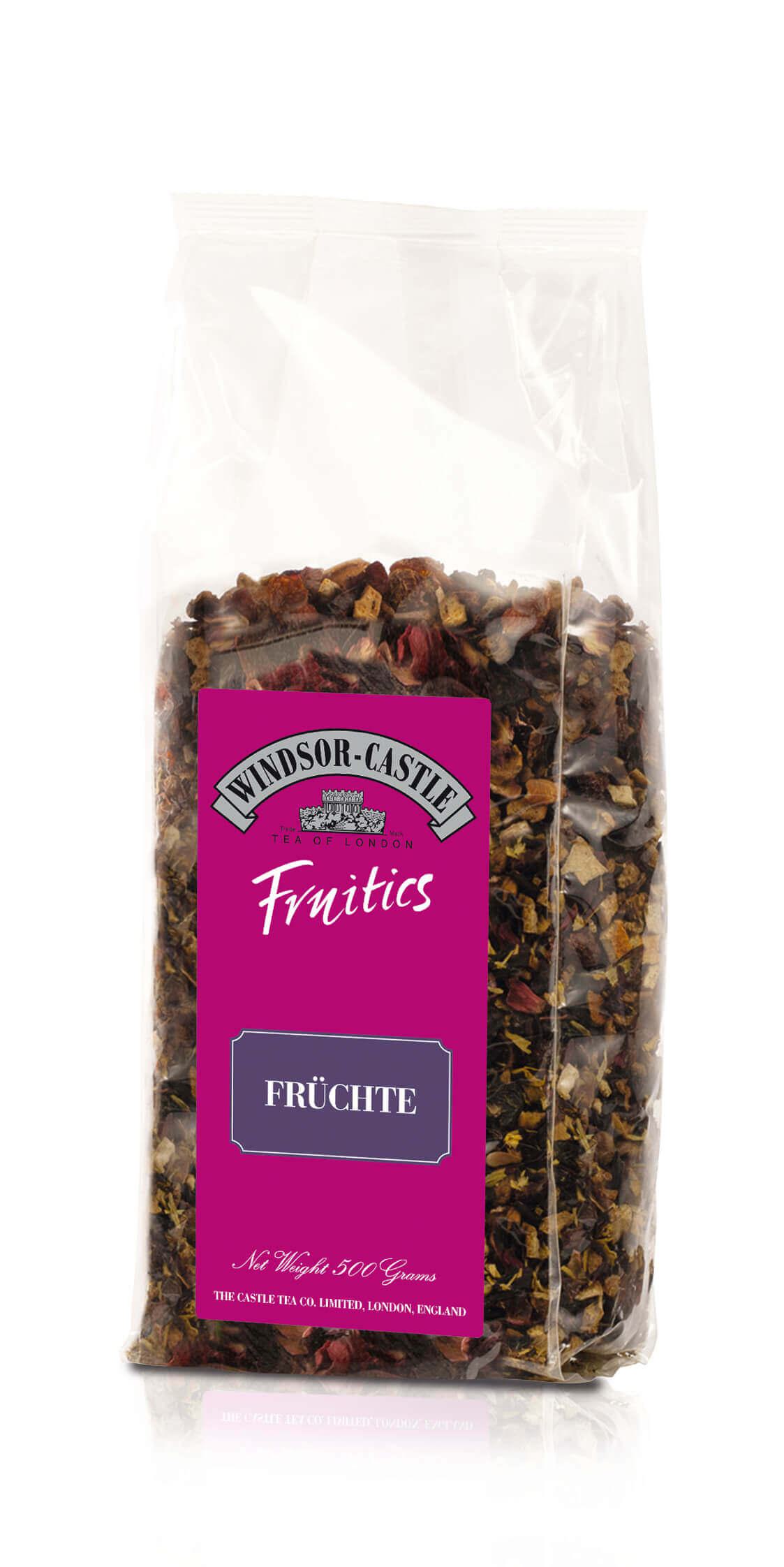 Windsor-Castle: Früchte 500g Tüte: Entdecken Sie den Windsor-Castle Früchtetee, eine exquisite Mischung aus Apfel,...