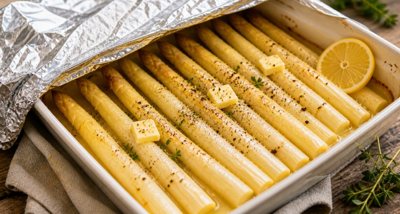 Weißer Spargel aus dem Ofen – einfach, aromatisch & perfekt gegart