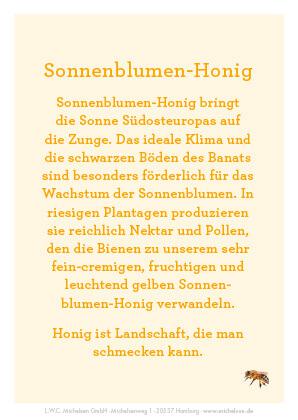 Sonnenblumen-Honig -Löffelglas- 500g