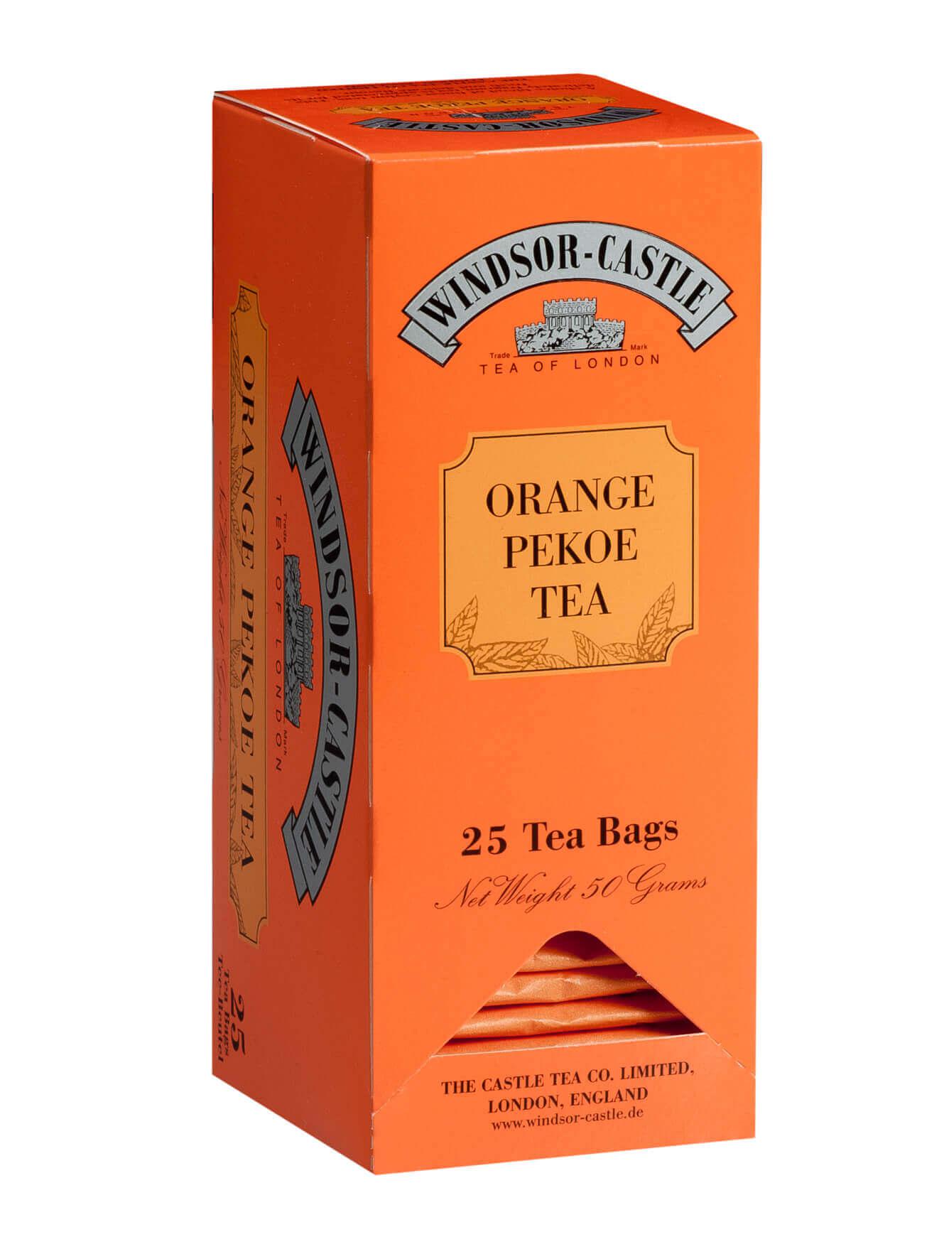 Windsor-Castle: Orange Pekoe Tea 25 Beutel: Entdecken Sie den Windsor-Castle Orange Pekoe Tea, eine exquisite Mischung aus...