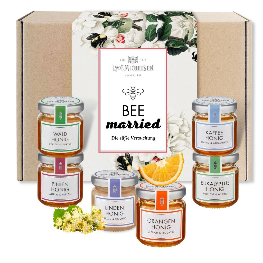 6er Box Bee married - Geschenkschachtel: Honigträume für den besonderen Tag