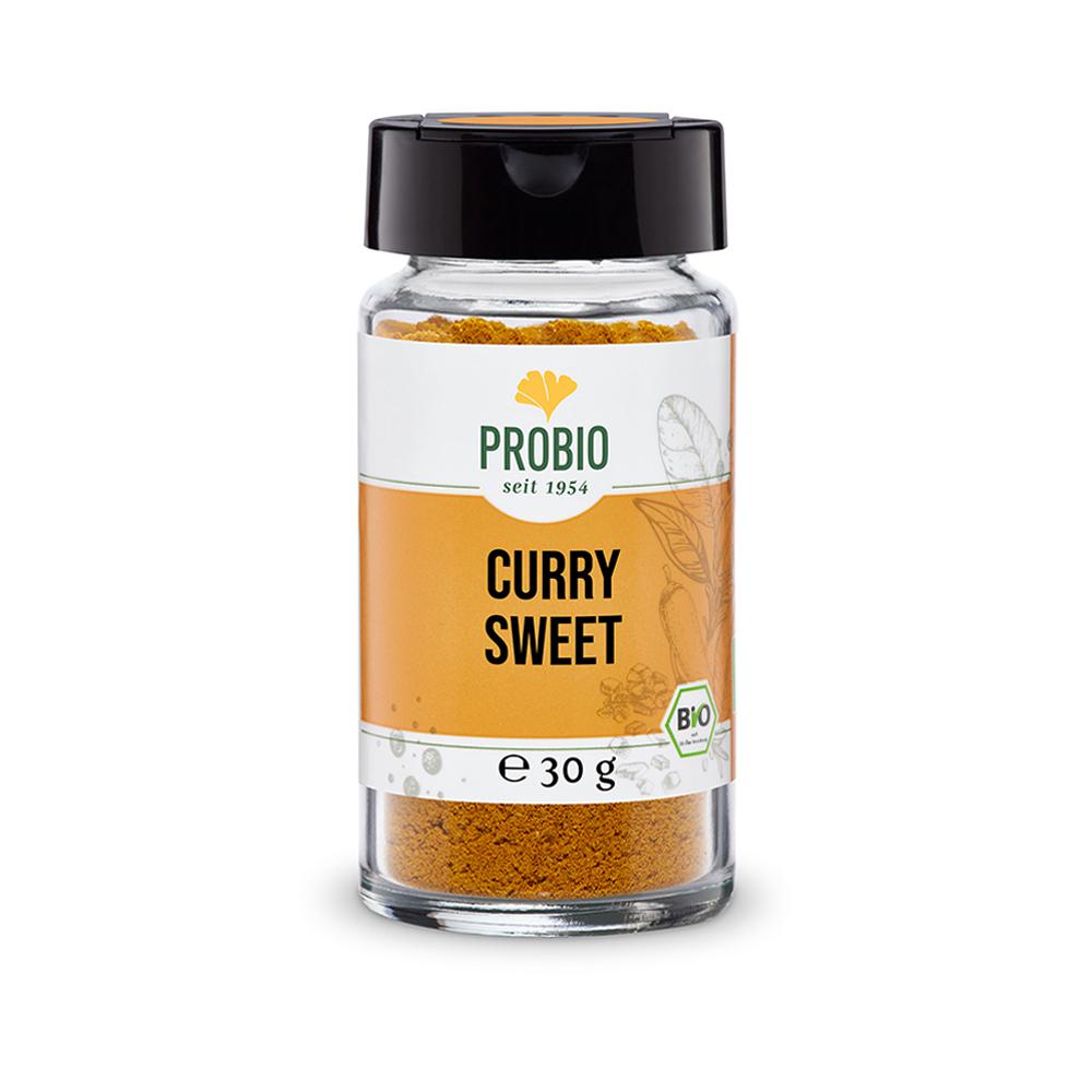 Probio: Curry Sweet 30g Glas (BIO): Tauchen Sie ein in die Welt der feinen Gewürze mit unserem PROBIO Curry Sweet im 30g...