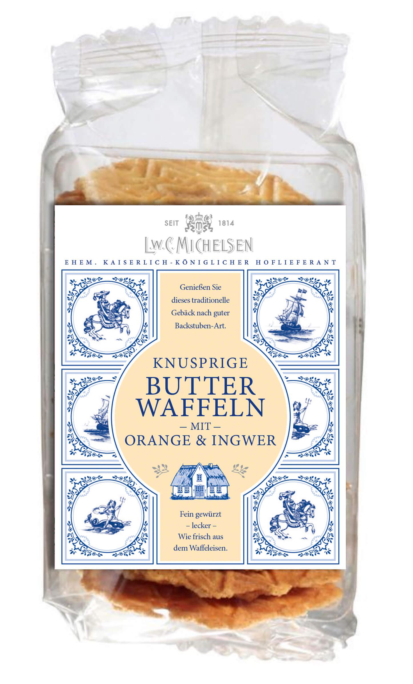 Delfter Waffeln Orange & Ingwer: Unsere Delfter Waffeln Orange & Ingwer sind ein wahres Meisterwerk der Feinkost. Seit 1814...