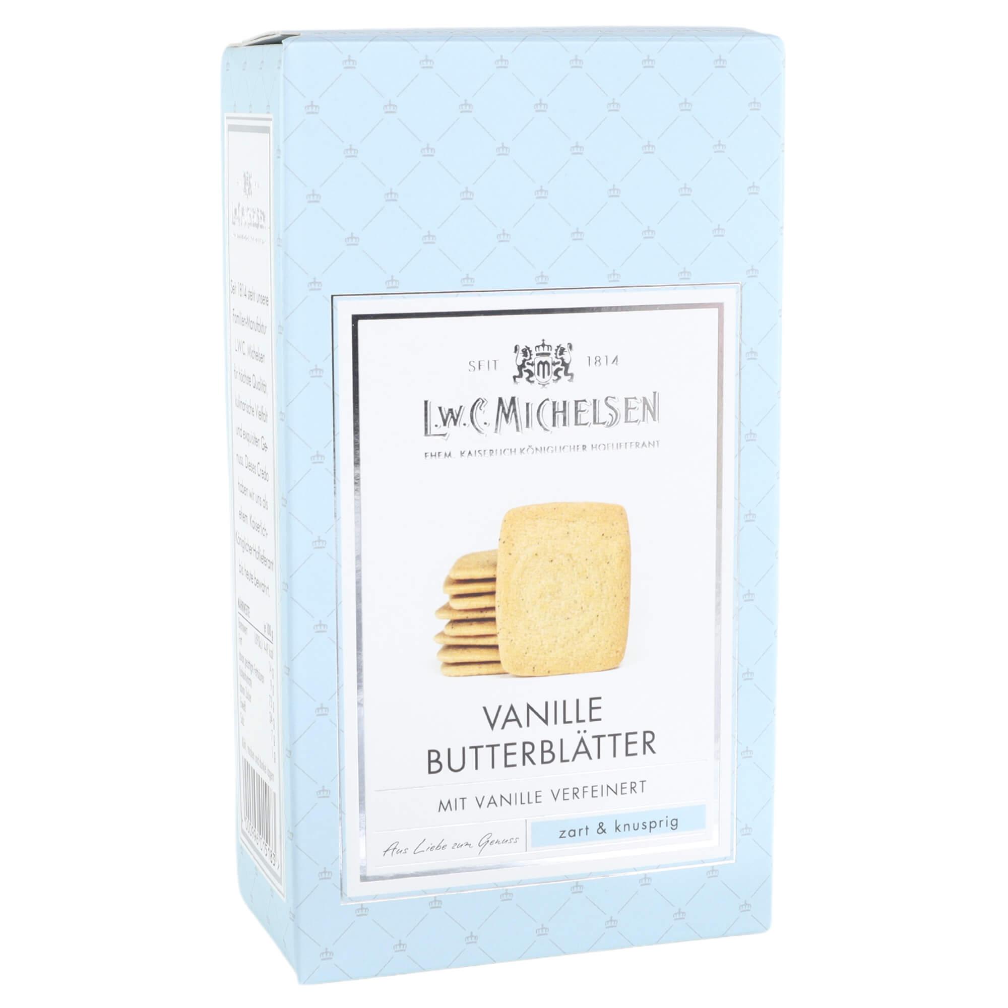 Vanille-Butterblätter: Unsere Vanille-Butterblätter sind ein wahres Meisterwerk der Feinkostkunst. Hergestellt in unserer...
