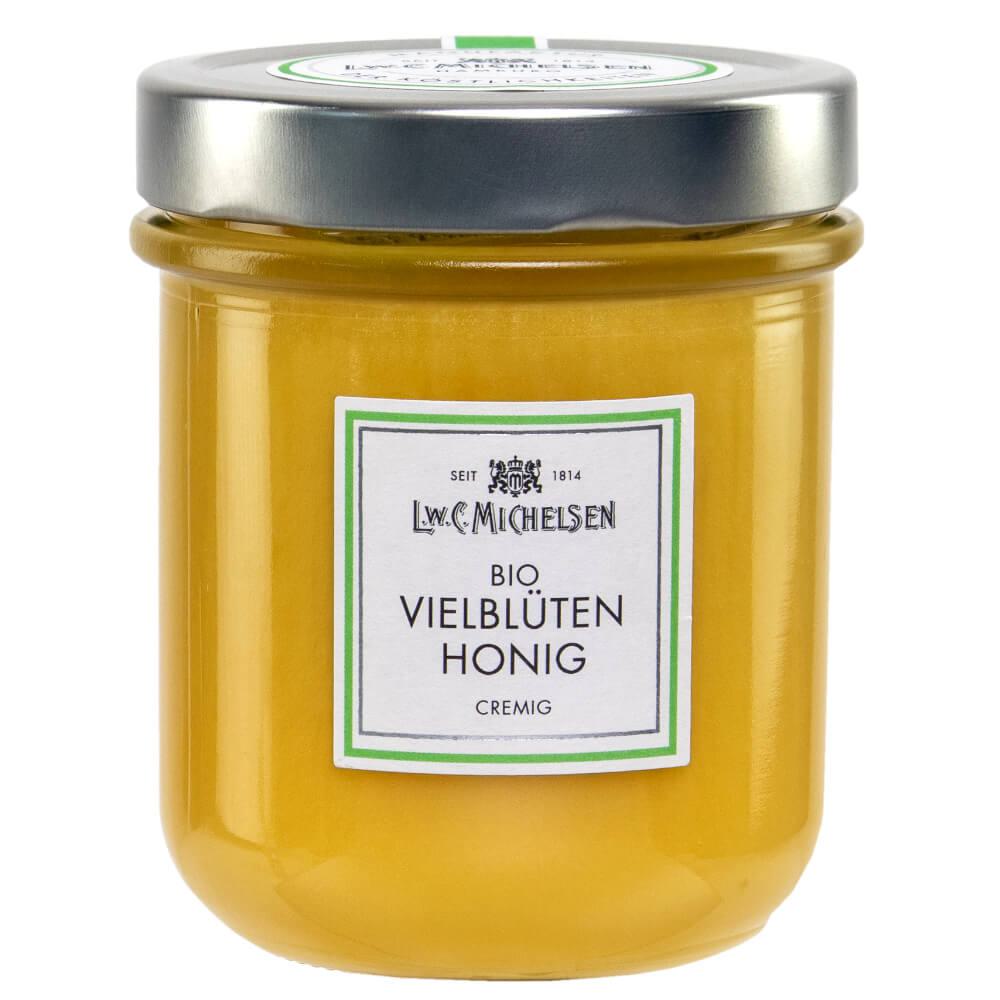 BIO Vielblüten-Honig-cremig- : Unser cremiger Bio-Vielblütenhonig im Löffelglas ist ein wahres Meisterwerk der Feinkost....