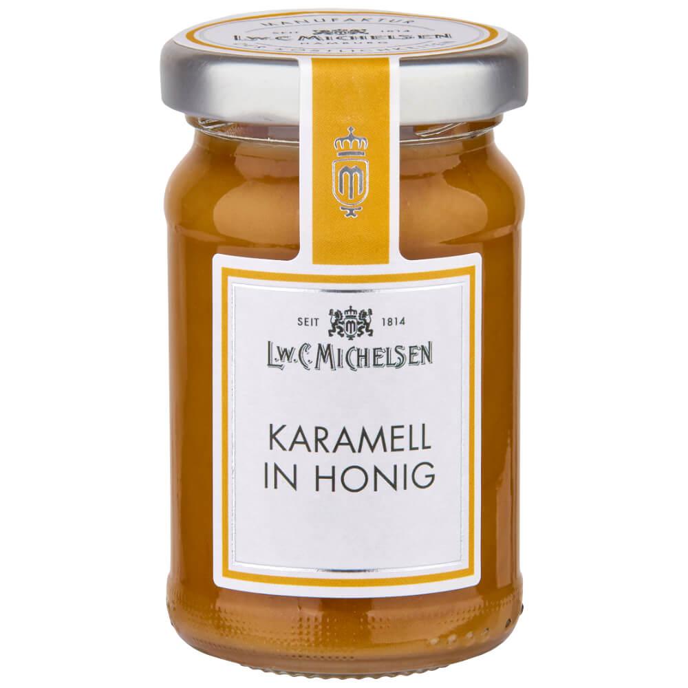Karamell in Honig: Unser feiner Toffee-Honig mit Karamell ist ein wahres Meisterwerk der Feinkostkunst. Seit 1814 steht...