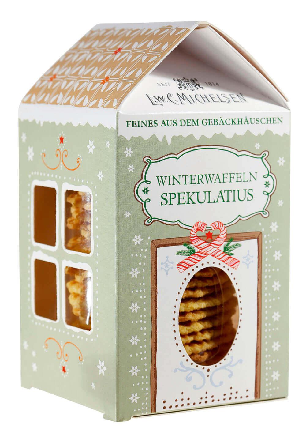 Gebäckhäuschen: Winterwaffeln Spekulatius: Tauchen Sie ein in die Welt des feinen Genusses mit unserem...