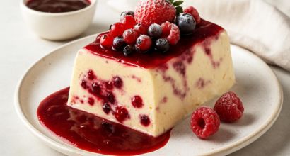 Rote Grütze-Parfait – ein halbgefrorenes Sommerdessert mit Wow-Effekt