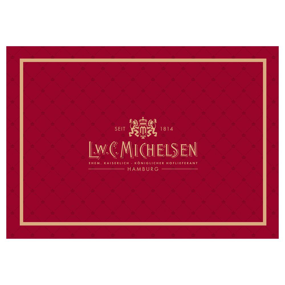 Neutrale Präsente-Karte L.W.C. Michelsen – Edles Design mit Goldfolienprägung