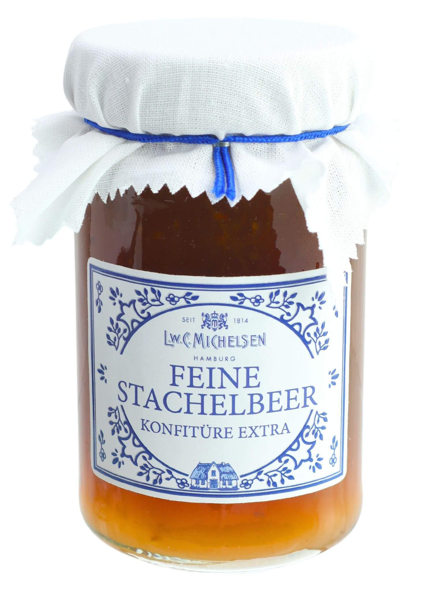 Landhaus Stachelbeer-Konfitüre Extra: Unsere Stachelbeerkonfitüre ist ein wahres Geschmackserlebnis, das die Sinne belebt....