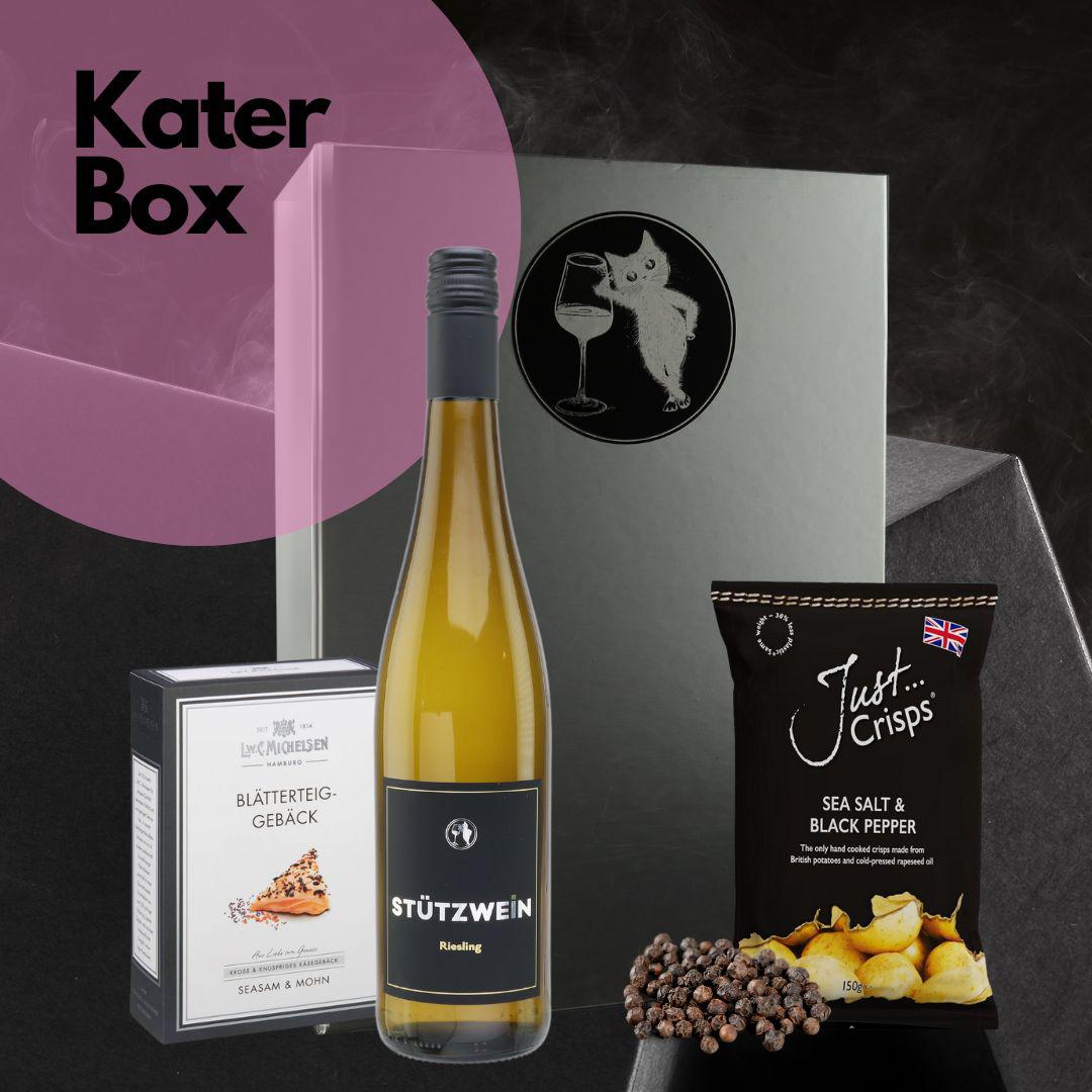 Kater Box - Erste Hilfe für kleine Kater! Feinkost in eleganter Magnetbox 
