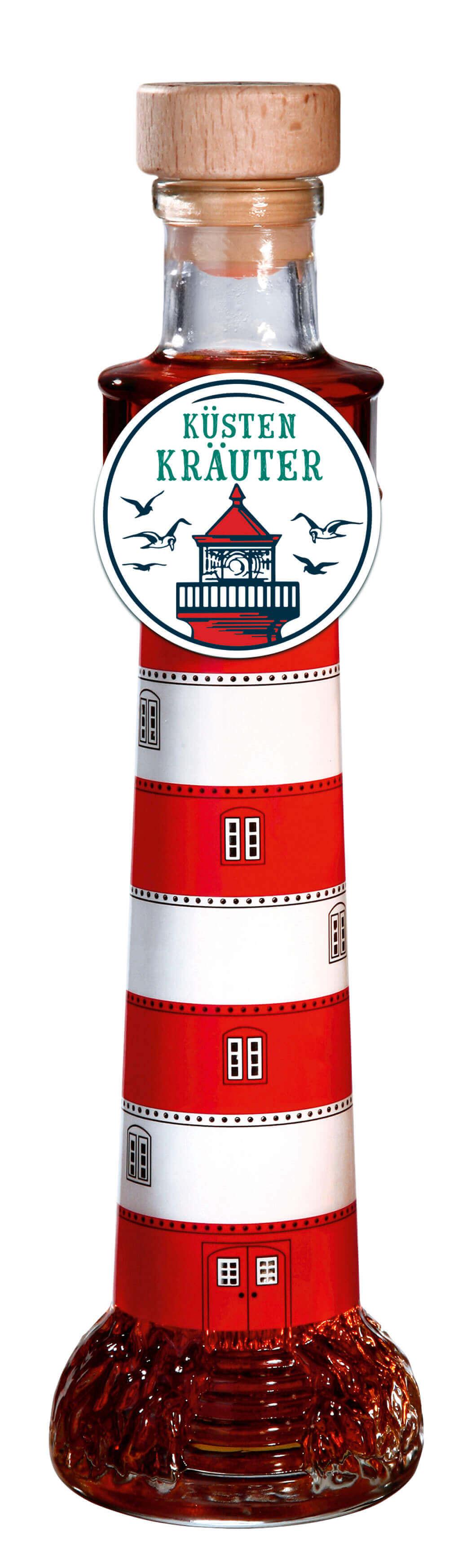 Leuchtturm mit Küsten-Kräutern: Entdecken Sie unseren exquisiten Kräuter-Likör im charmanten Leuchtturm-Design – ein echter...