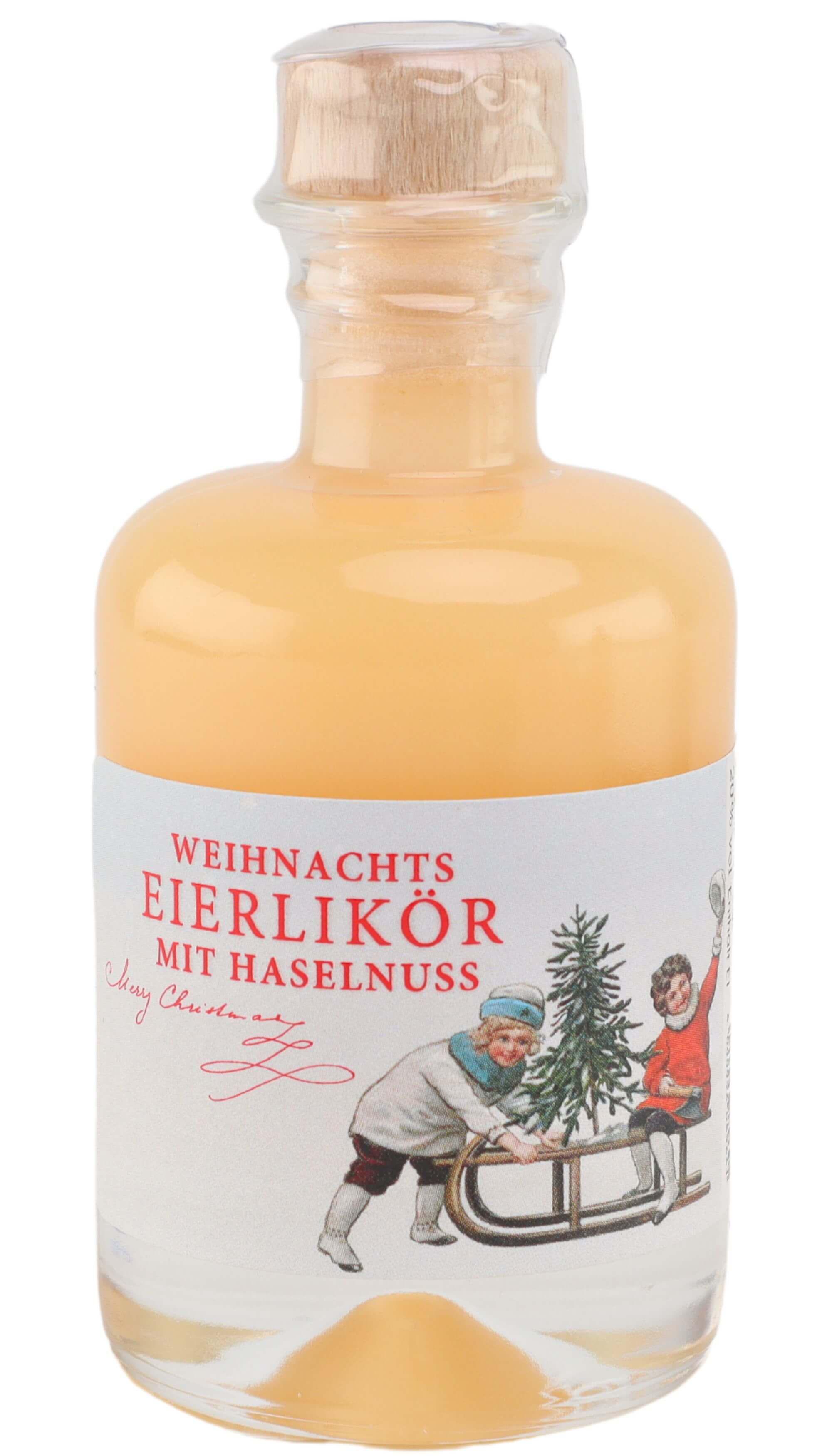 Weihnachts-Eierlikör mit Haselnuss Mini Apothekerflasche: Unser Weihnachts-Eierlikör mit Haselnuss in der charmanten...