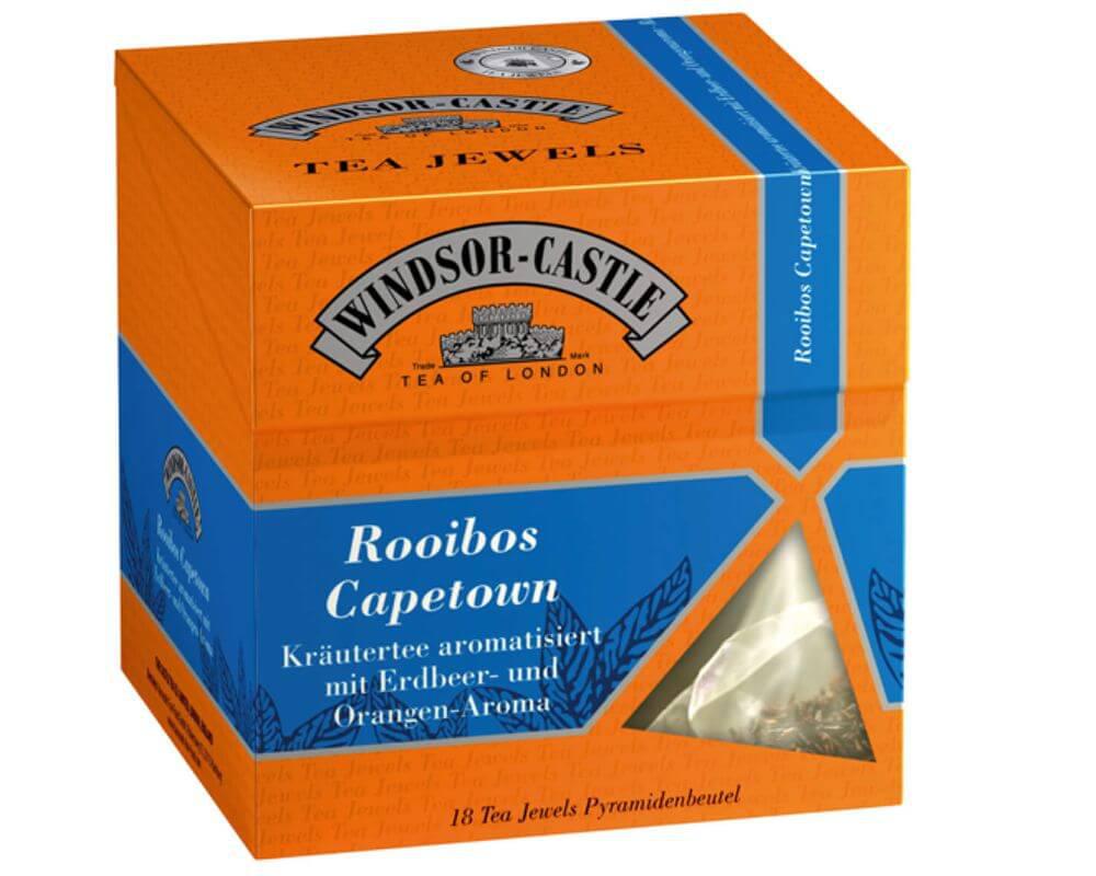 Windsor-Castle: Rooibos Tee Capetown 18 Pyramiden-Beutel: Entdecken Sie den Windsor-Castle Rooibos Tee Capetown, der mit...