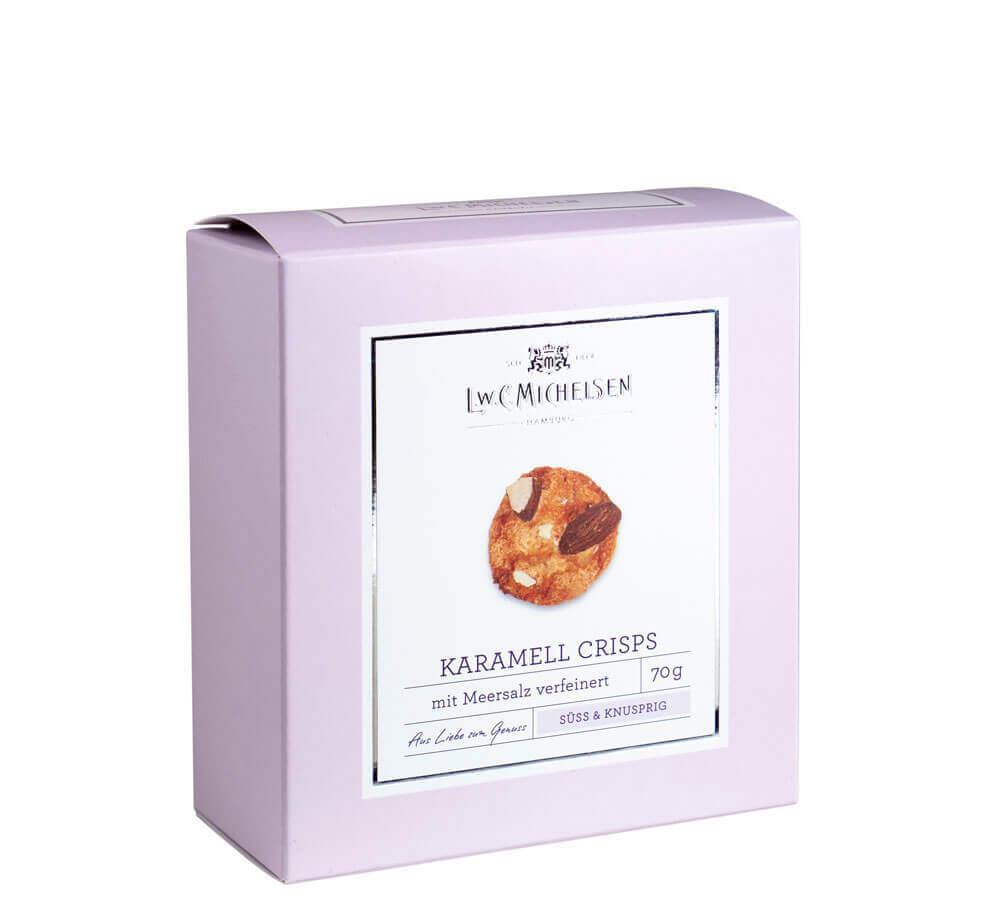 Süße Mandel-Crisps mit gesalzenem Karamell: Unsere süßen Mandel-Crisps mit gesalzenem Karamell sind ein wahres Meisterwerk...