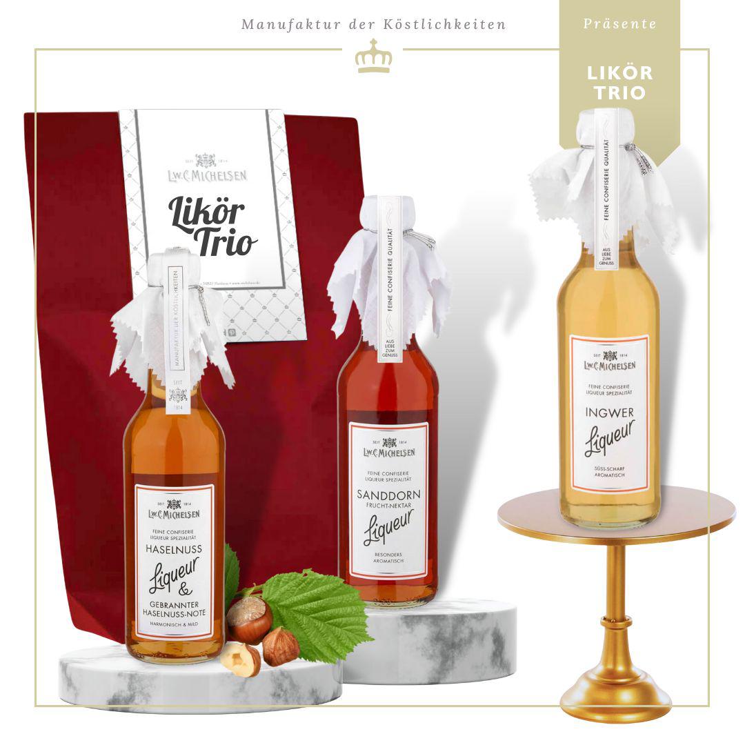 Leckeres Likör-Trio - Geschenktüte: Drei feine Liköre für besondere Momente