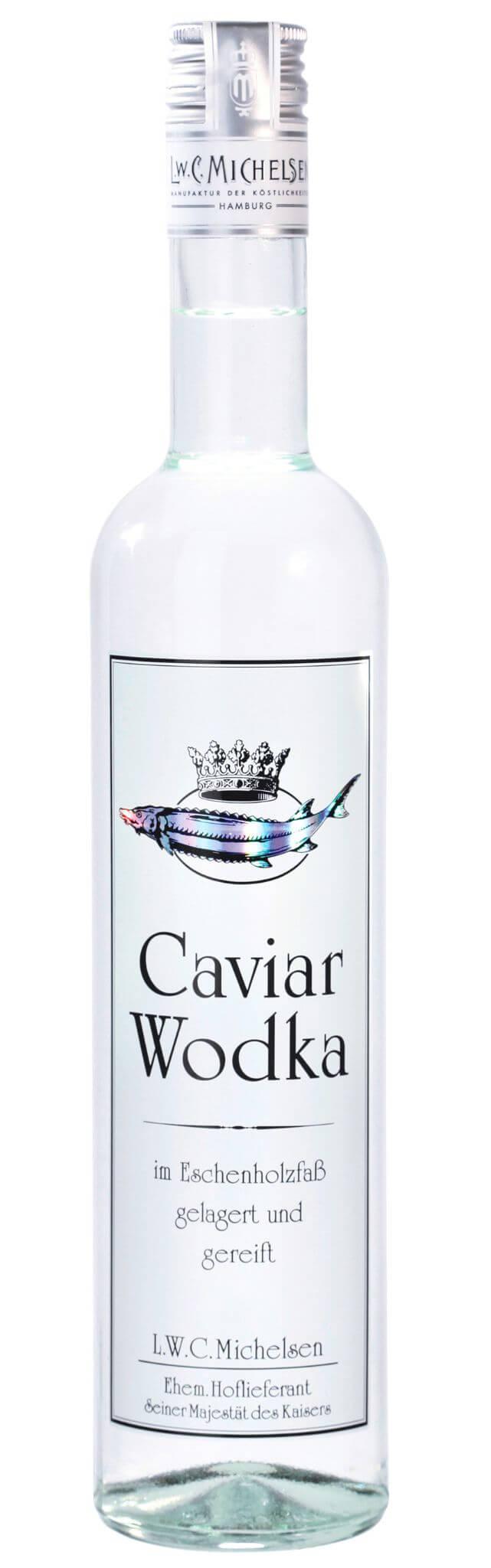 Caviar Wodka -Flasche-: Unser Caviar Wodka ist ein wahres Meisterwerk der Destillationskunst, das seit 1814 in Hamburg mit...