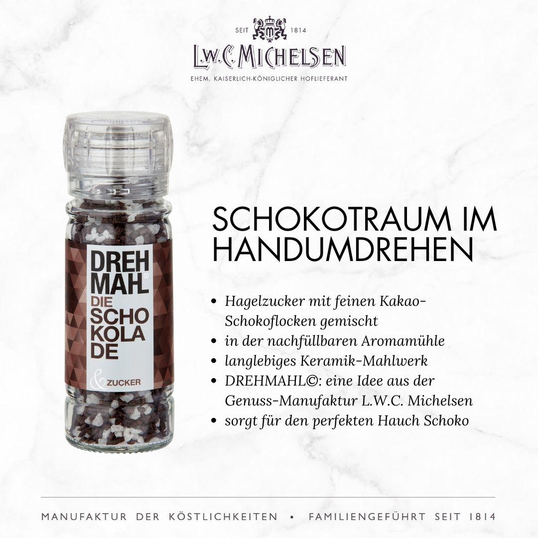 3er Set DREHMAHL "Classic" - Geschenk-Schachtel: Aromatische Zuckermühlen für süße Veredelung