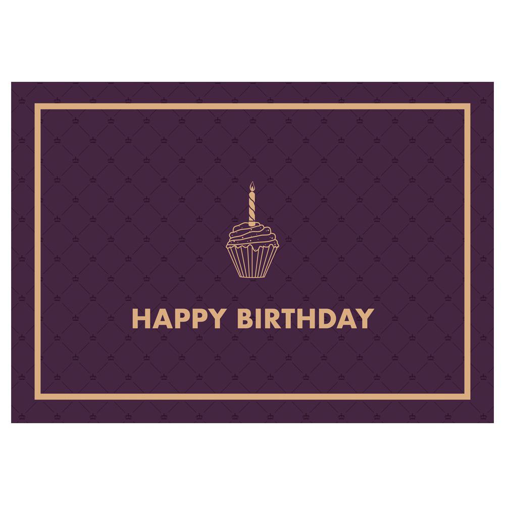 Präsente-Karte 'Happy Birthday' – Luxuriöses Design mit goldener Heißfolienprägung
