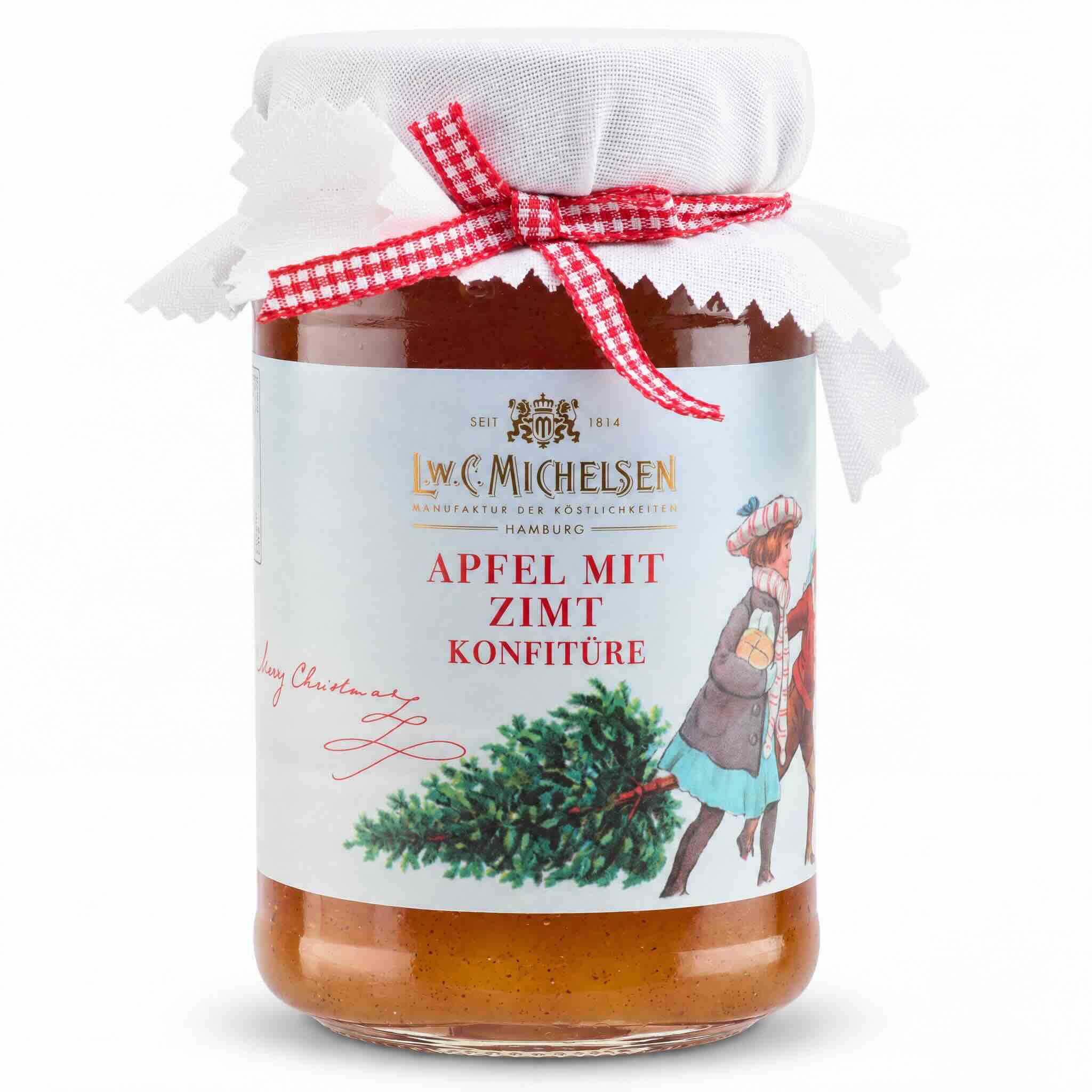 L.W.C. Michelsen Apfel mit Zimt Konfitüre, Weihnachtsetikett