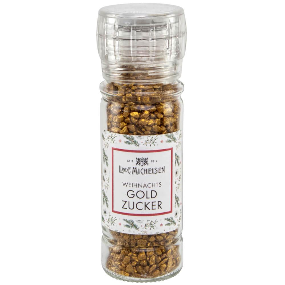 Weihnachts-Gold-Zucker: Entdecken Sie unseren Weihnachts-Gold-Zucker, der in einer nachhaltigen Aromamühle präsentiert wird....
