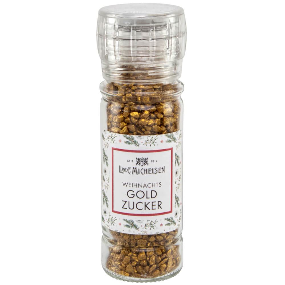 Weihnachts-Gold-Zucker: Entdecken Sie unseren Weihnachts-Gold-Zucker, der in einer nachhaltigen Aromamühle präsentiert wird....