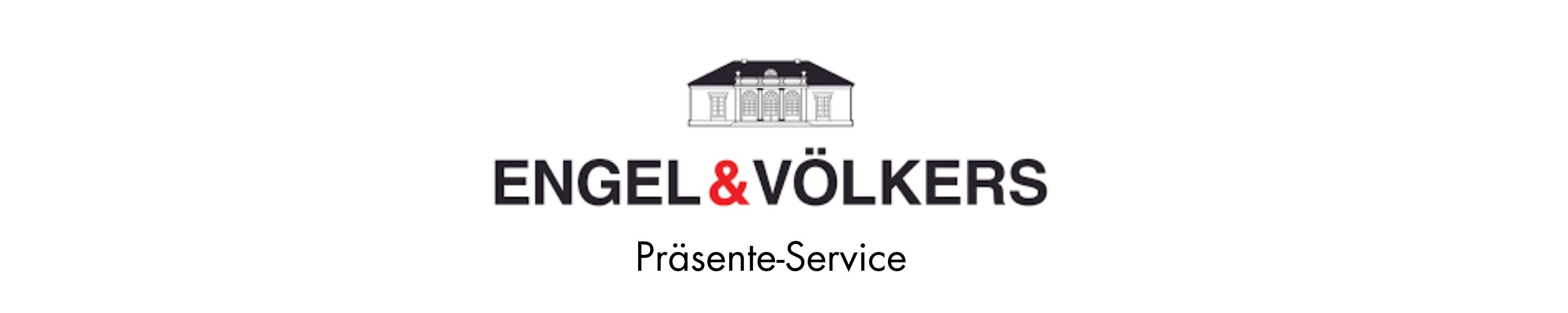 Logo von Engel & Völkers mit Text Präsente-Service