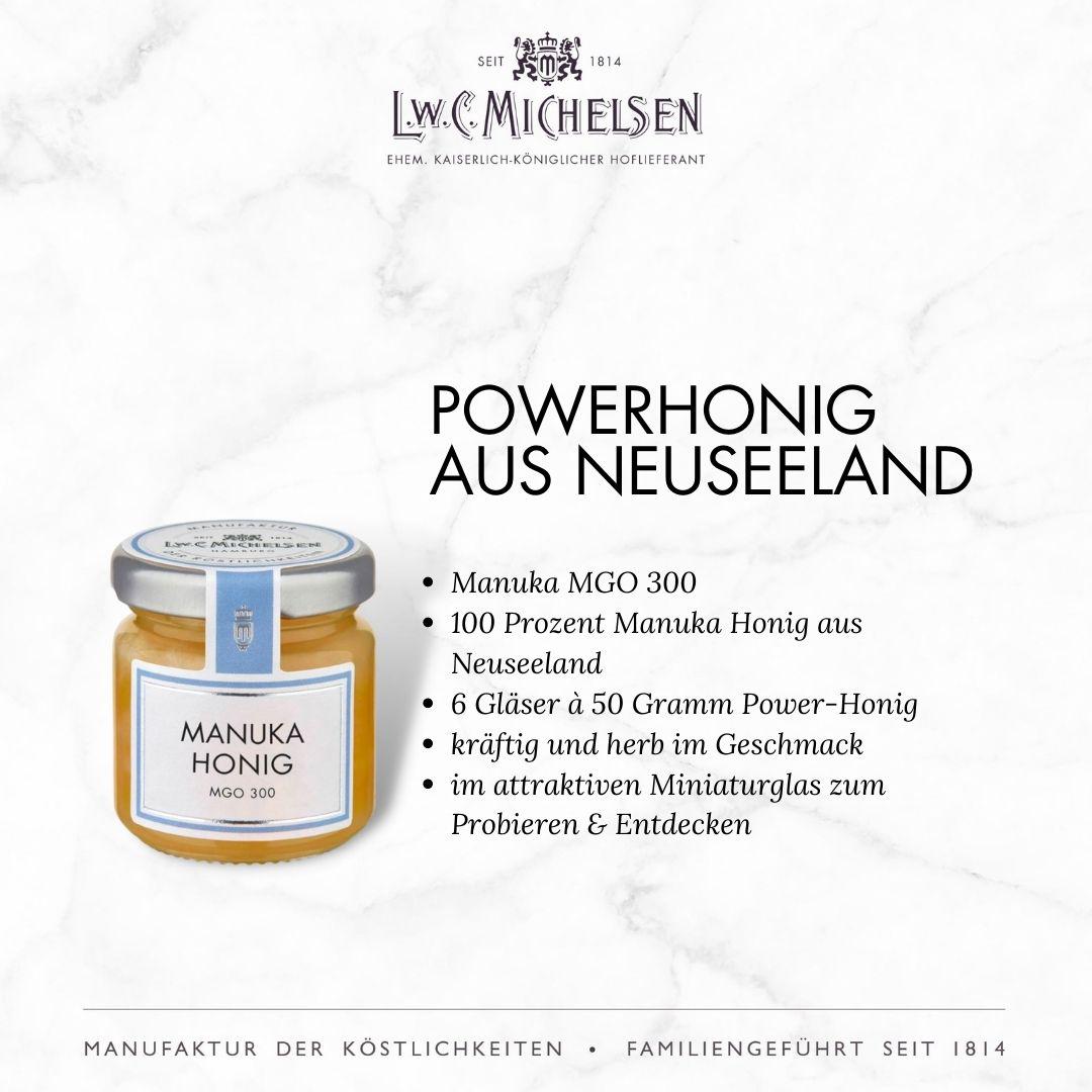 6er Set Honig MANUKA - Geschenk-Schachtel: Exklusive Manuka-Honig-Spezialitäten für Entdecker