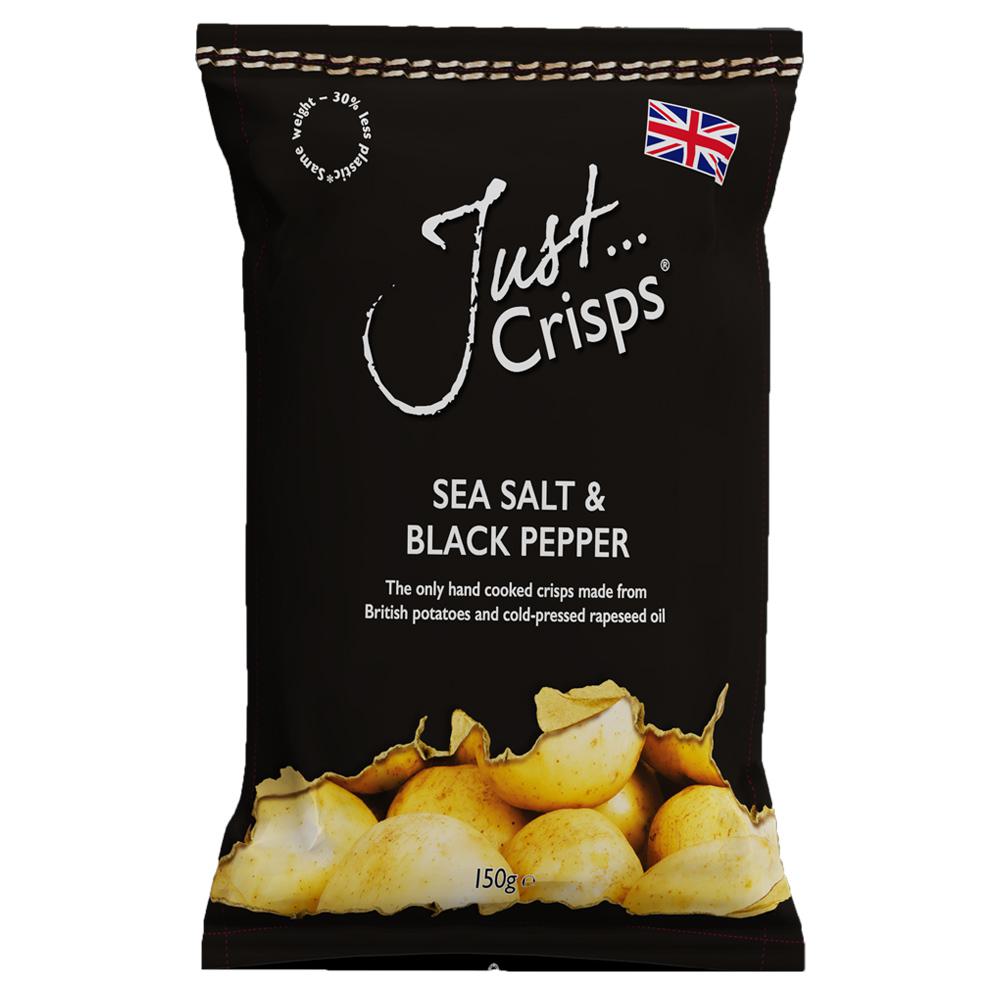 Justs Crisps Black Pepper & Salt: Entdecken Sie die Just Crisps Black Pepper & Salt Kartoffelchips – ein wahres Meisterwerk...
