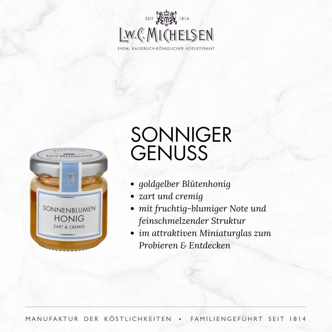 6er Set Honig "Danke schön" - Geschenk-Schachtel: Honigvielfalt als süßer Dank