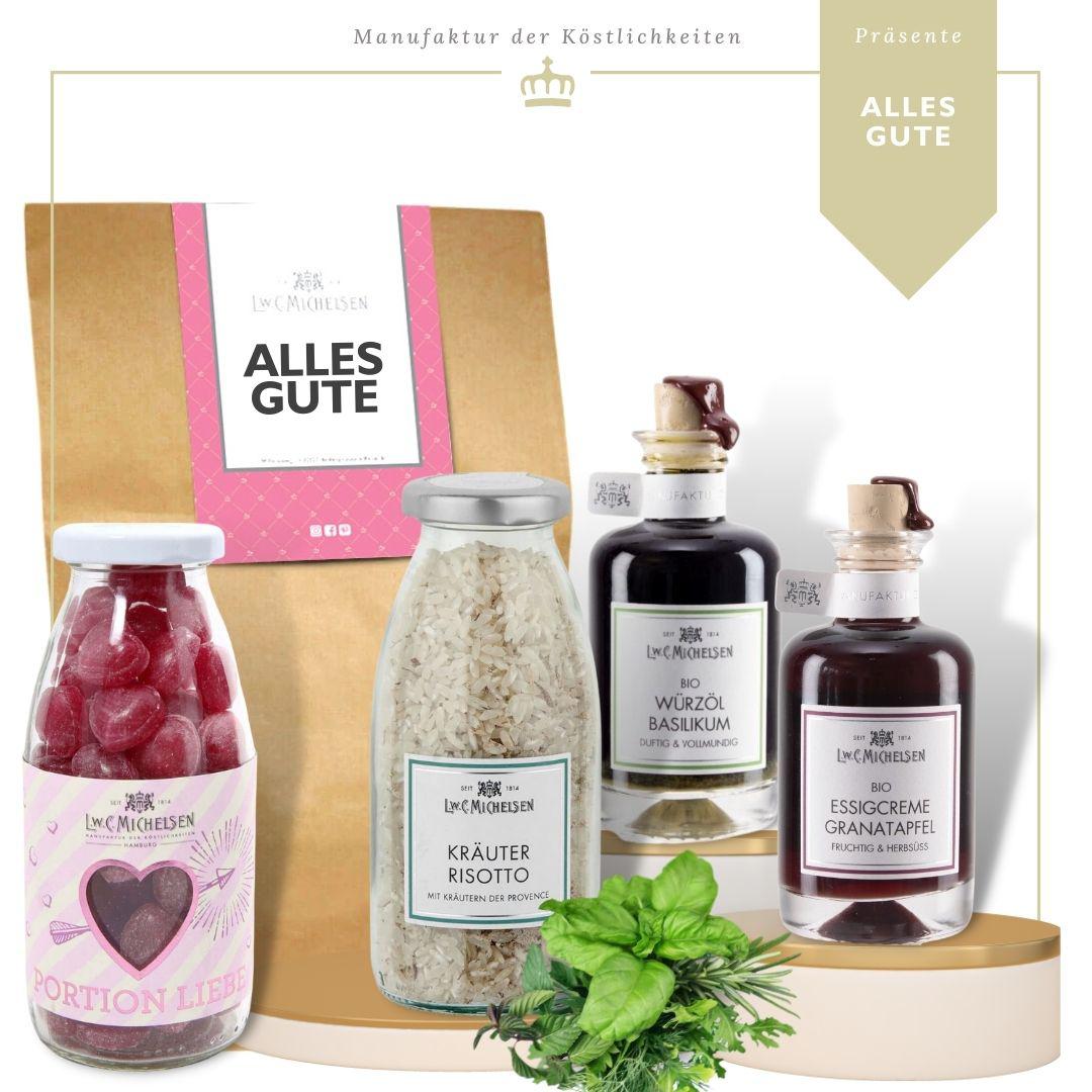 Alles Gute - Geschenktüte: Köstliche Begleiter für gute Wünsche