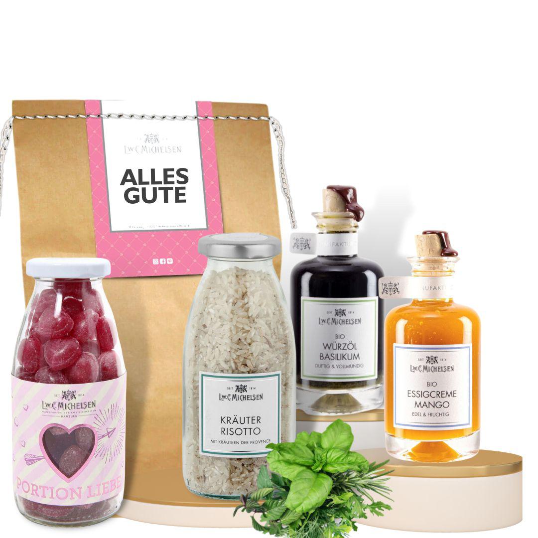 Alles Gute - Geschenktüte: Köstliche Begleiter für gute Wünsche