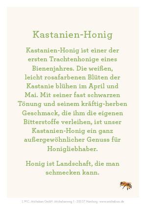 Kastanien Honig -Löffelglas- 500g
