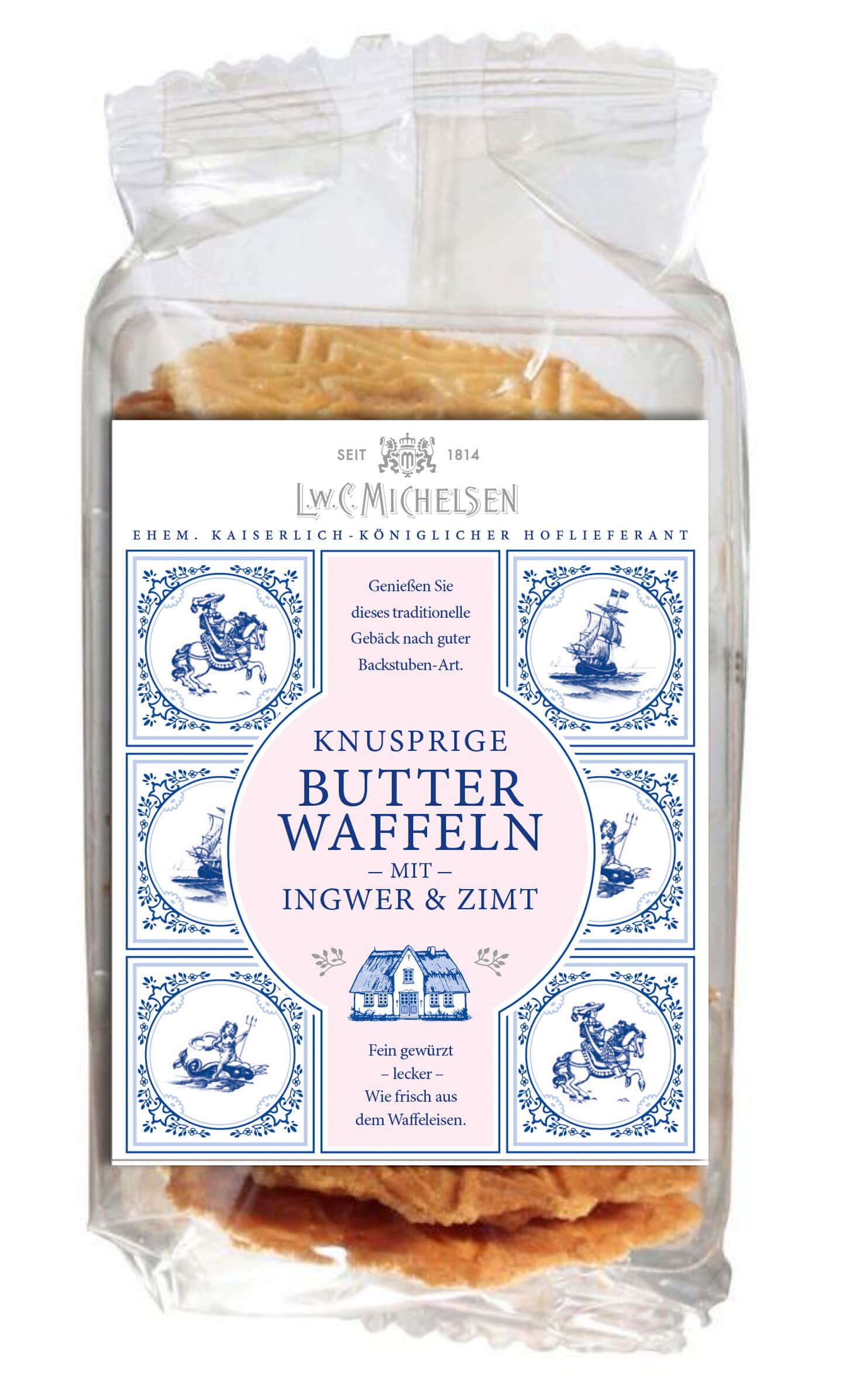Delfter Waffeln Ingwer & Zimt: Tauchen Sie ein in die Welt der L.W.C. Michelsen Delfter Waffeln mit Ingwer und Zimt. Seit...