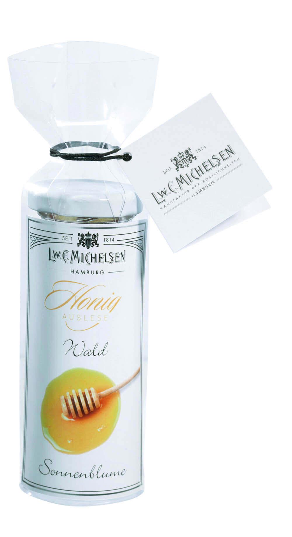 2er Turm Honig -Mini- : Unser elegantes Präsente-Türmchen mit Honig-Kreationen ist ein wahres Fest für Honigliebhaber. Es...