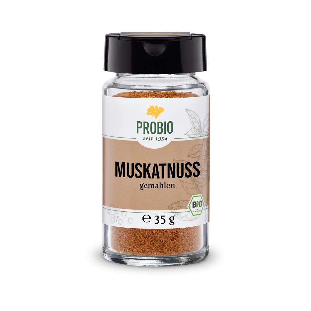 Probio: Muskatnuss gemahlen 35g Glas (BIO): Unsere PROBIO Muskatnuss, gemahlen und im praktischen 35g Glas, ist ein wahres...